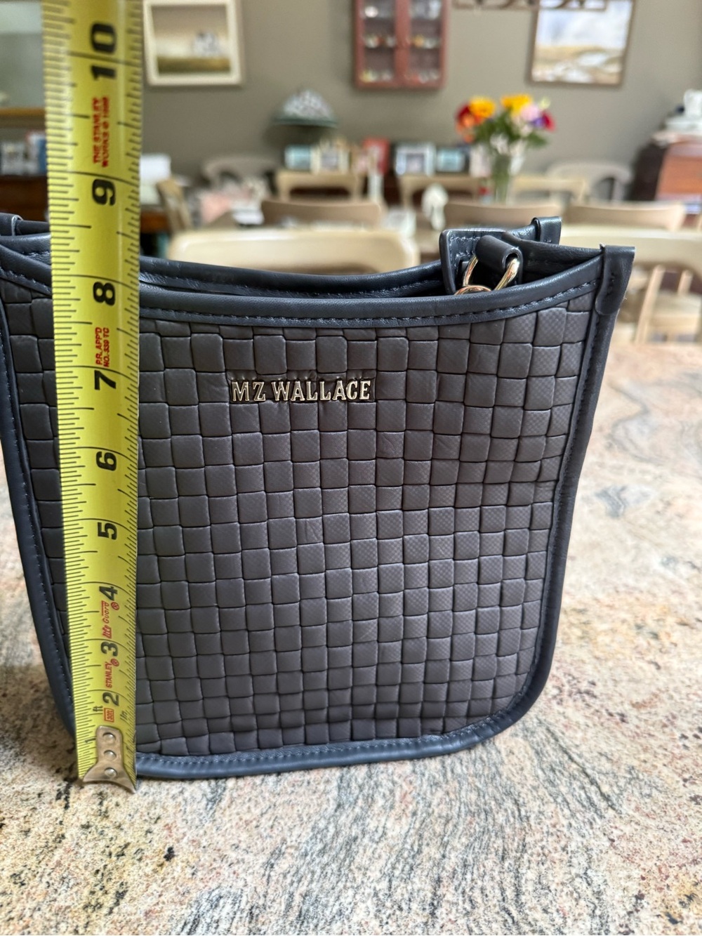 MZ Wallace Quilted Small Crossbody in Charcoal - Picture 2 of 5